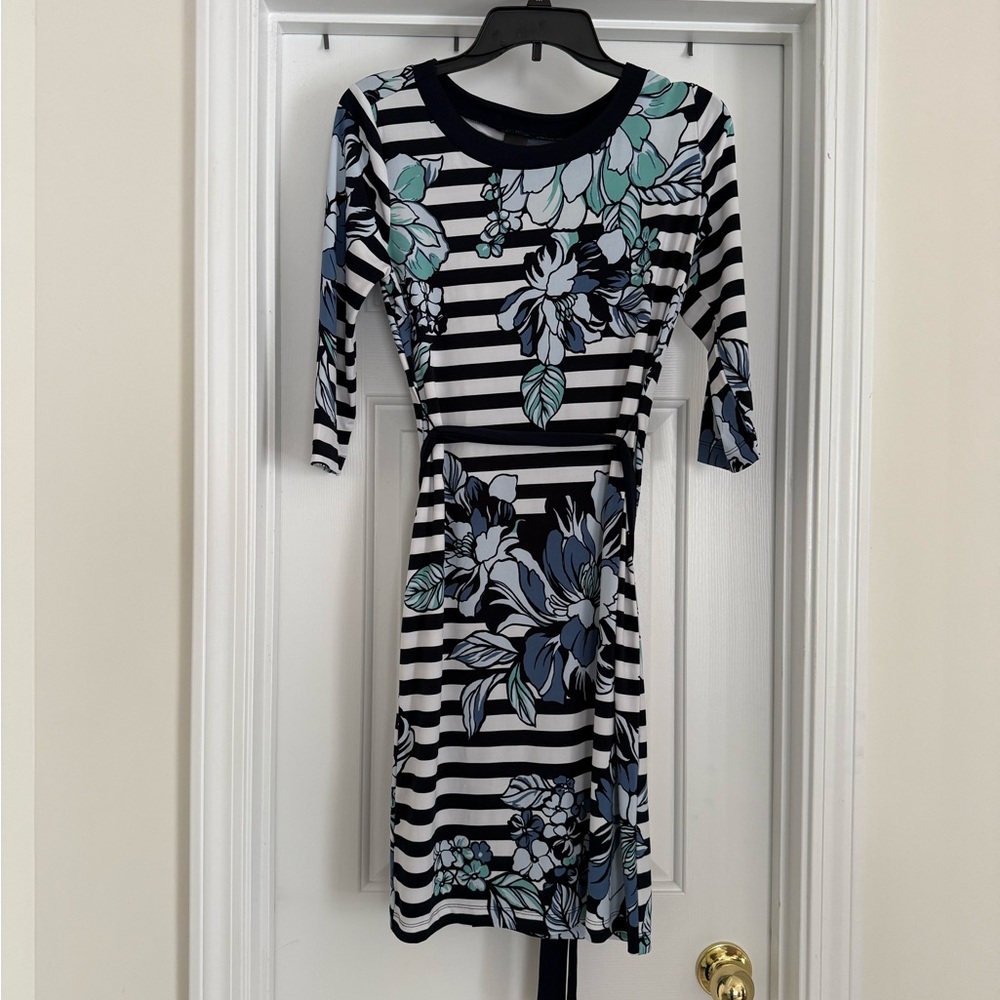 Ann Taylor Stripe and Floral Dress